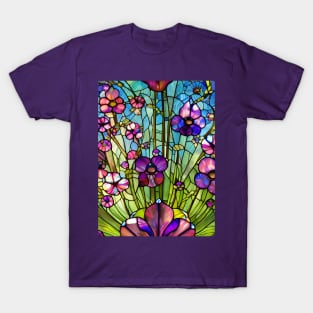 Stained Glass Flowers T-Shirt